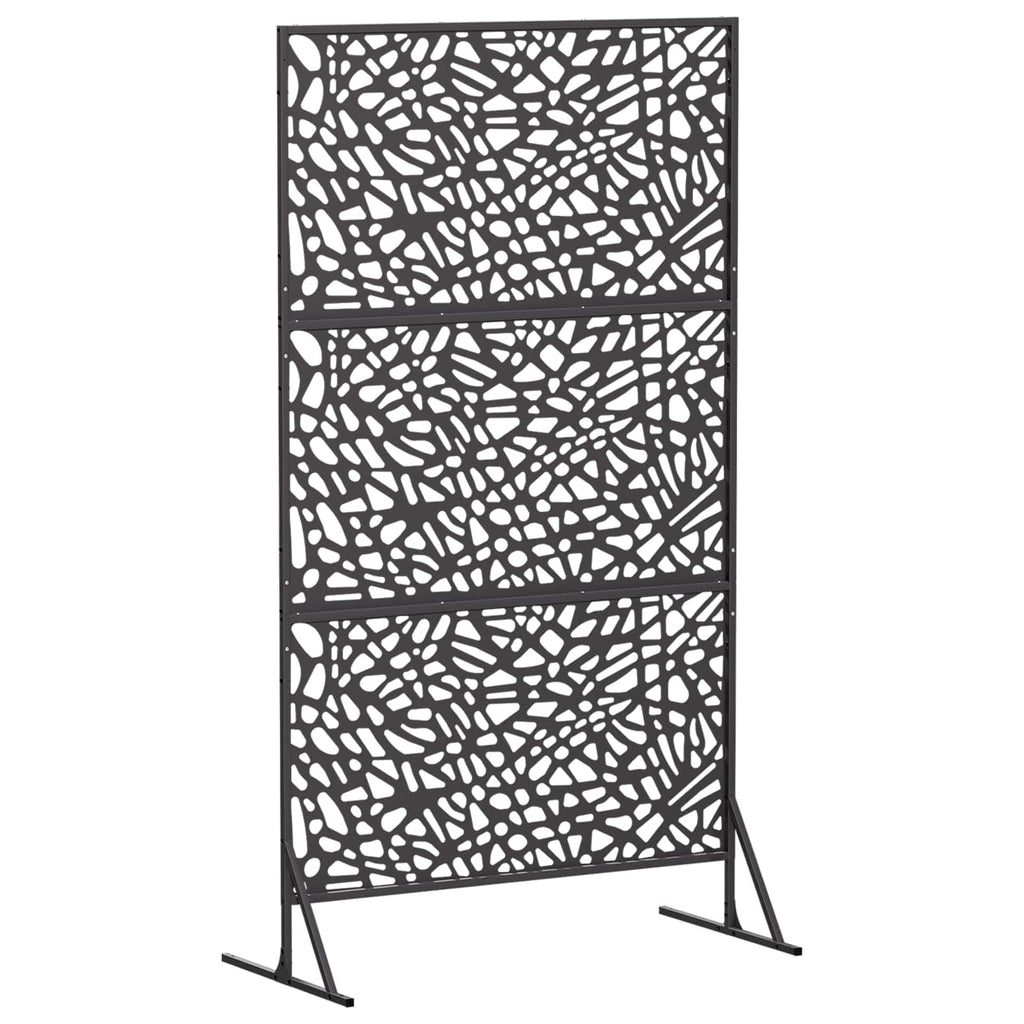 vidaXL Ekran prywatności 100 x 50 x 180 cm Stal Czarny