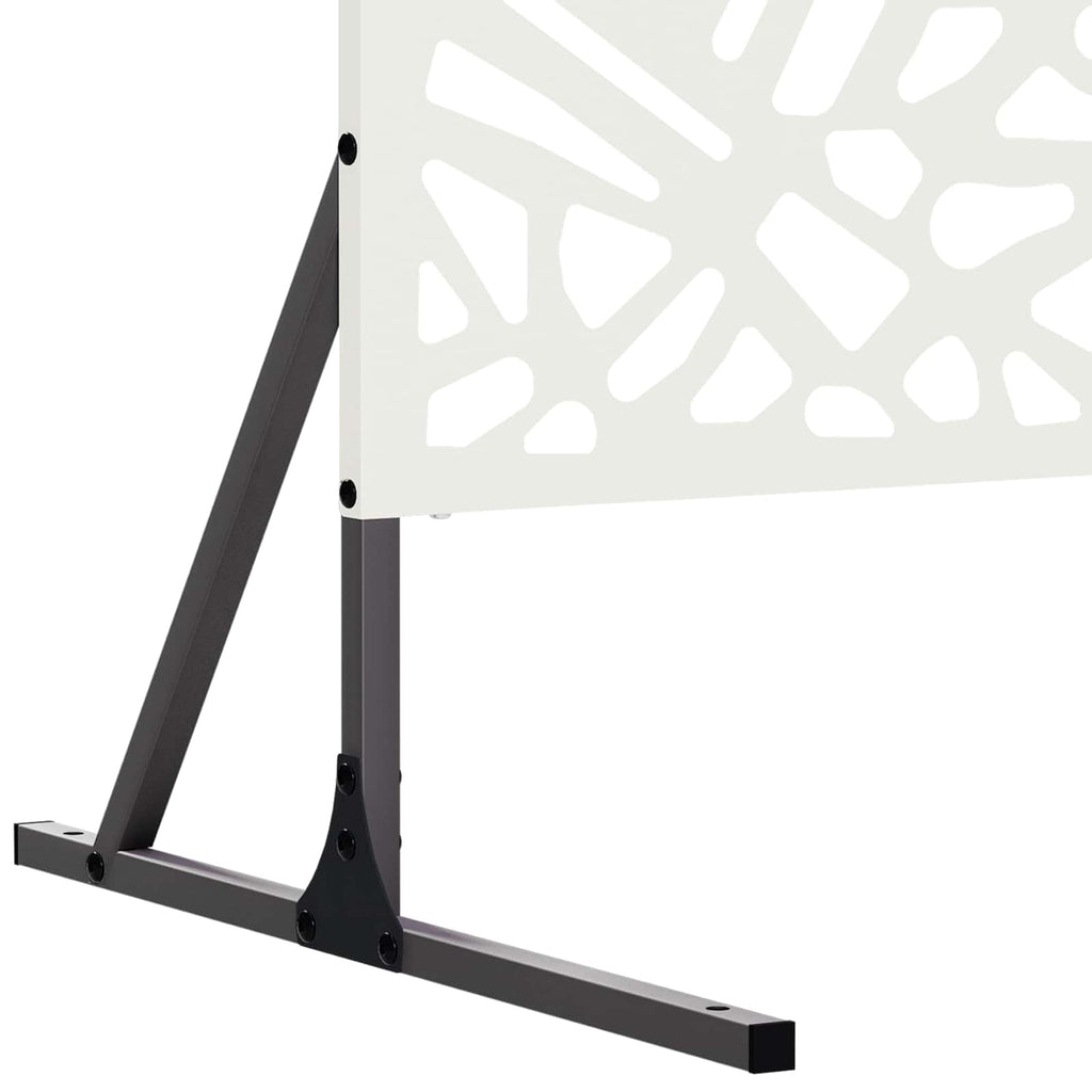 vidaXL Ekran prywatności 100 x 50 x 180 cm Stal Biały