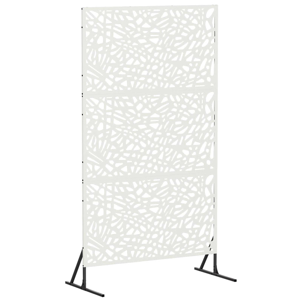 vidaXL Ekran prywatności 100 x 50 x 180 cm Stal Biały