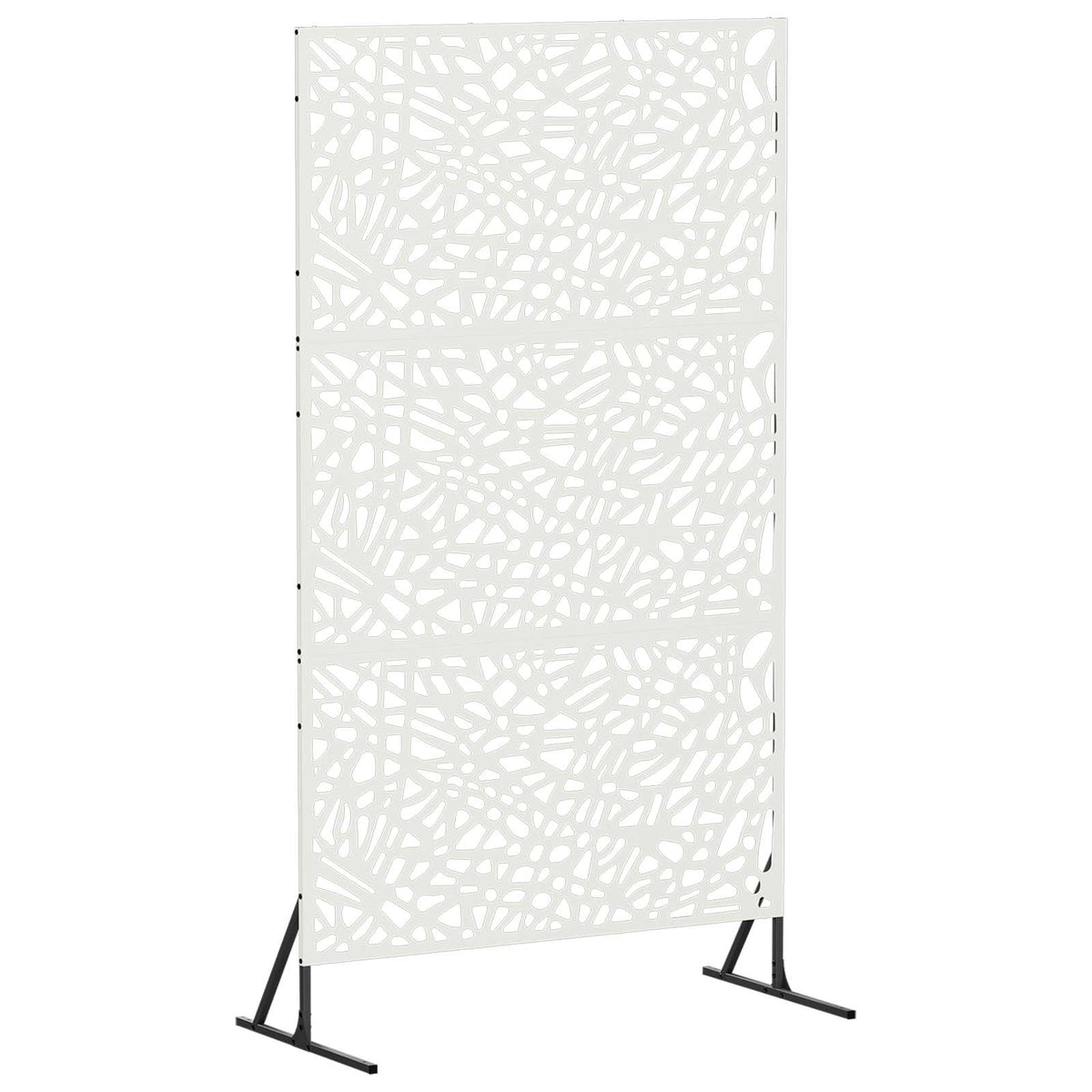 vidaXL Ekran prywatności 100 x 50 x 180 cm Stal Biały
