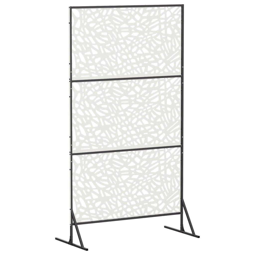 vidaXL Ekran prywatności 100 x 50 x 180 cm Stal Biały