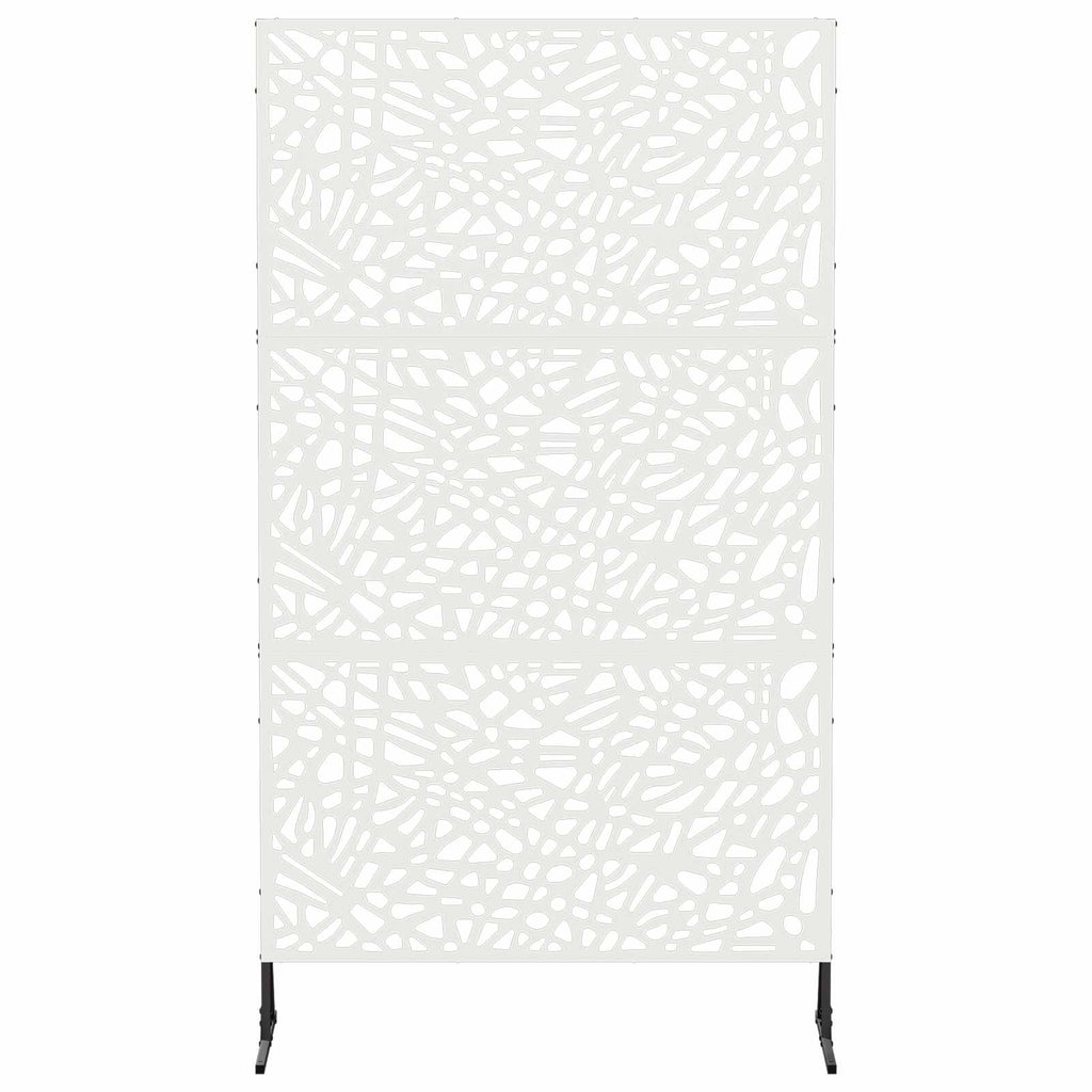 vidaXL Ekran prywatności 100 x 50 x 180 cm Stal Biały
