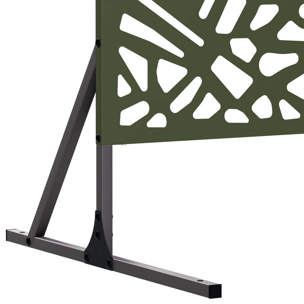 vidaXL Ekran prywatności 100 x 50 x 180 cm Stal Oliwkowy zielony