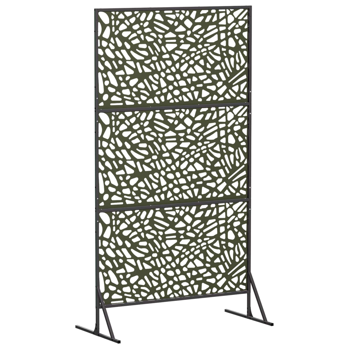 vidaXL Ekran prywatności 100 x 50 x 180 cm Stal Oliwkowy zielony