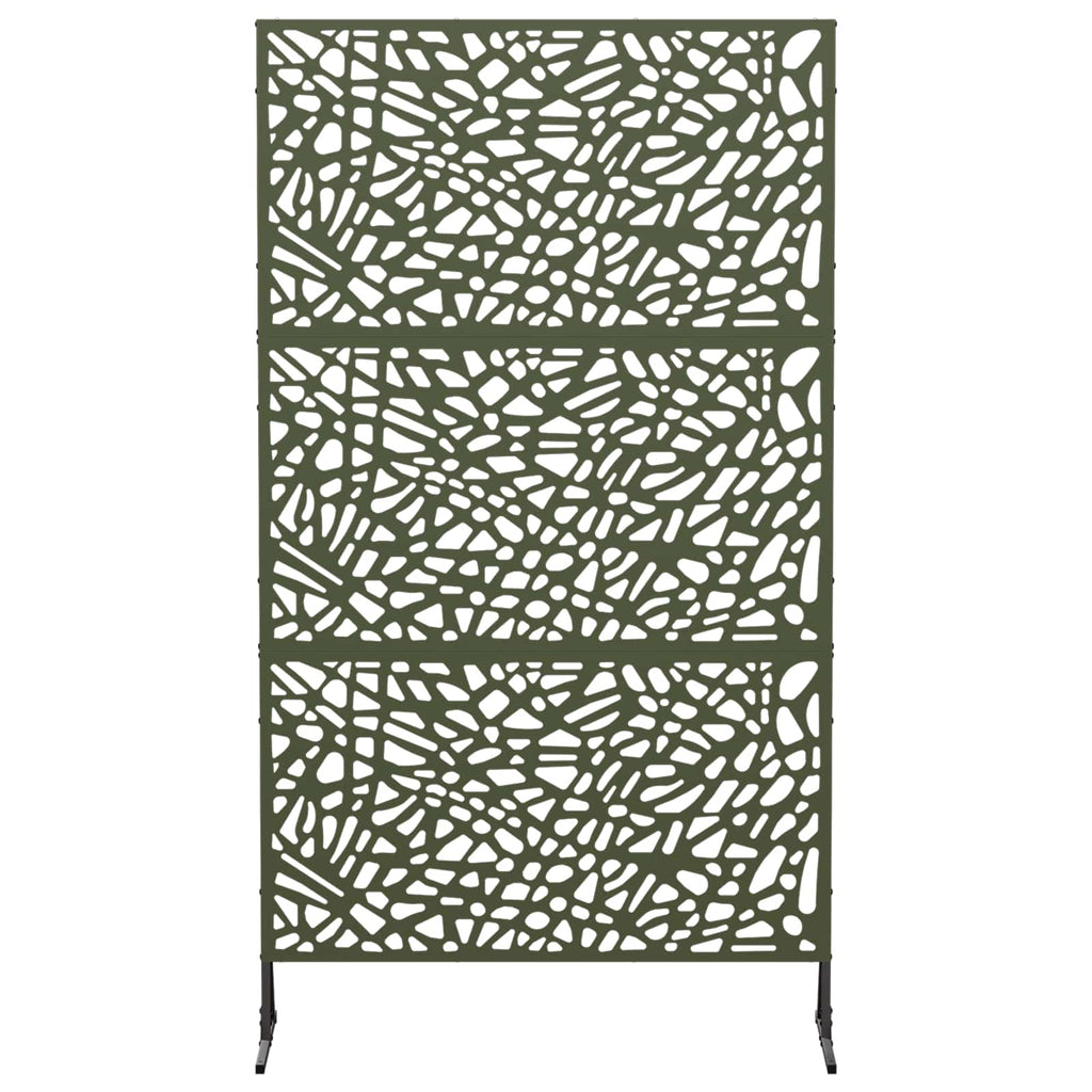 vidaXL Ekran prywatności 100 x 50 x 180 cm Stal Oliwkowy zielony