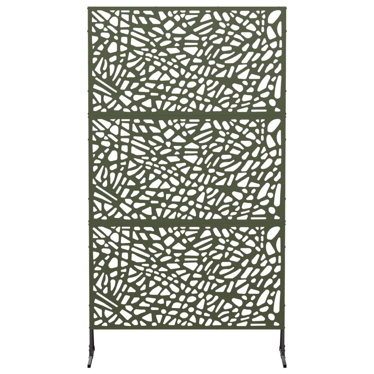 vidaXL Ekran prywatności 100 x 50 x 180 cm Stal Oliwkowy zielony