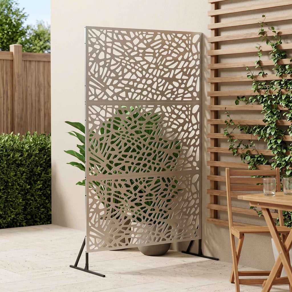 vidaXL Ekran prywatności 100 x 50 x 180 cm Stal nierdzewna srebrny