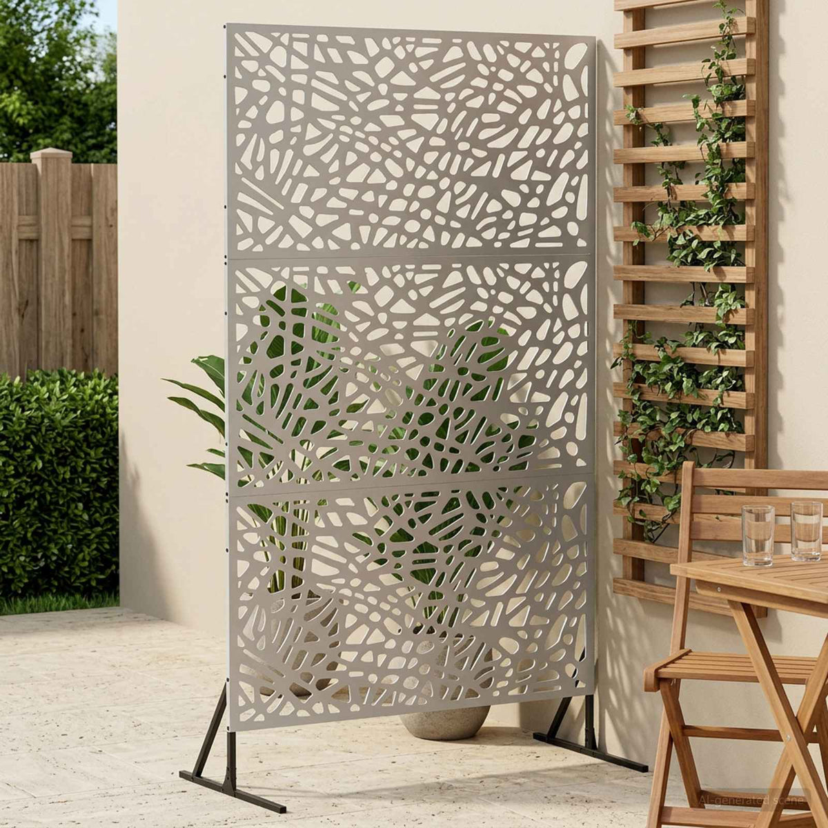 vidaXL Ekran prywatności 100 x 50 x 180 cm Stal ocynkowana srebrny