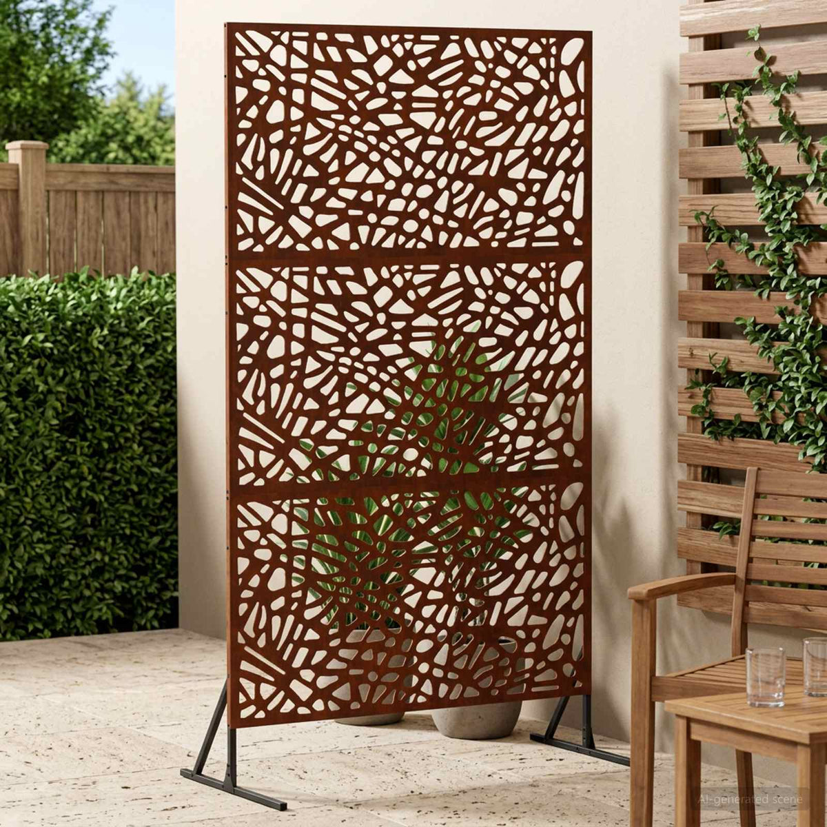 vidaXL Ekran prywatności 100 x 50 x 180 cm Stal kortenowska Rdzawy