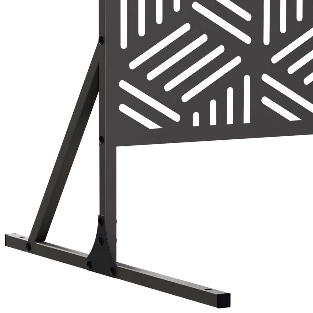 vidaXL Ekran prywatności 100 x 50 x 180 cm Stal Czarny