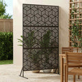 vidaXL Ekran prywatności 100 x 50 x 180 cm Stal Czarny