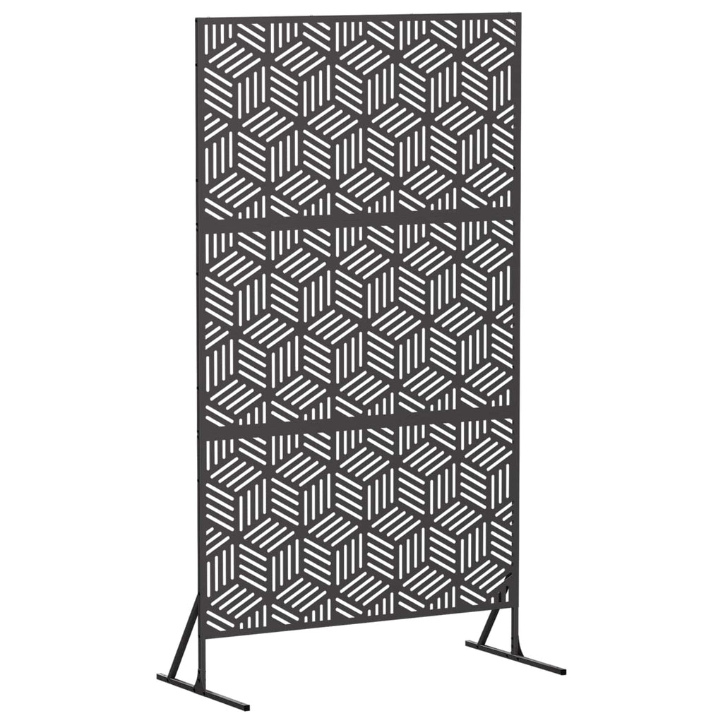 vidaXL Ekran prywatności 100 x 50 x 180 cm Stal Czarny