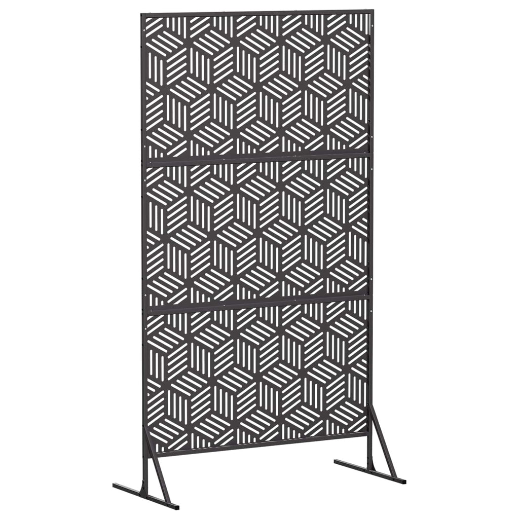 vidaXL Ekran prywatności 100 x 50 x 180 cm Stal Czarny