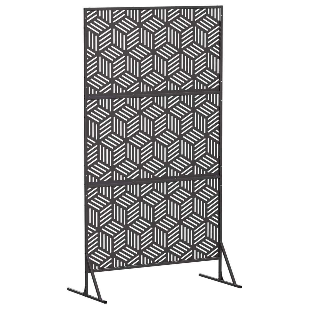 vidaXL Ekran prywatności 100 x 50 x 180 cm Stal Czarny