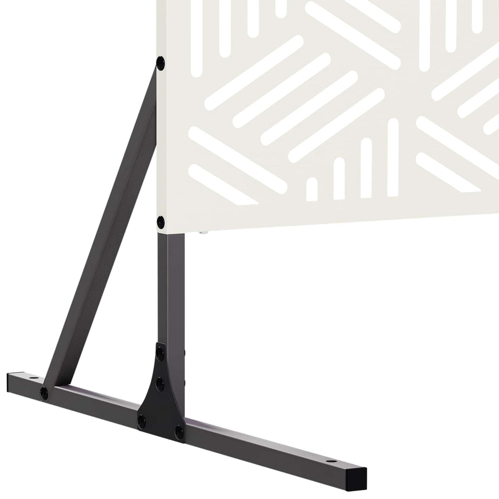 vidaXL Ekran prywatności 100 x 50 x 180 cm Stal Biały