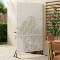 vidaXL Ekran prywatności 100 x 50 x 180 cm Stal Biały