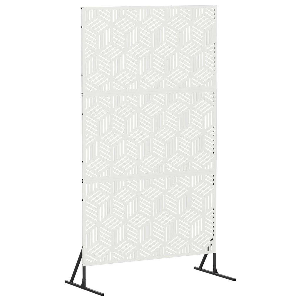 vidaXL Ekran prywatności 100 x 50 x 180 cm Stal Biały