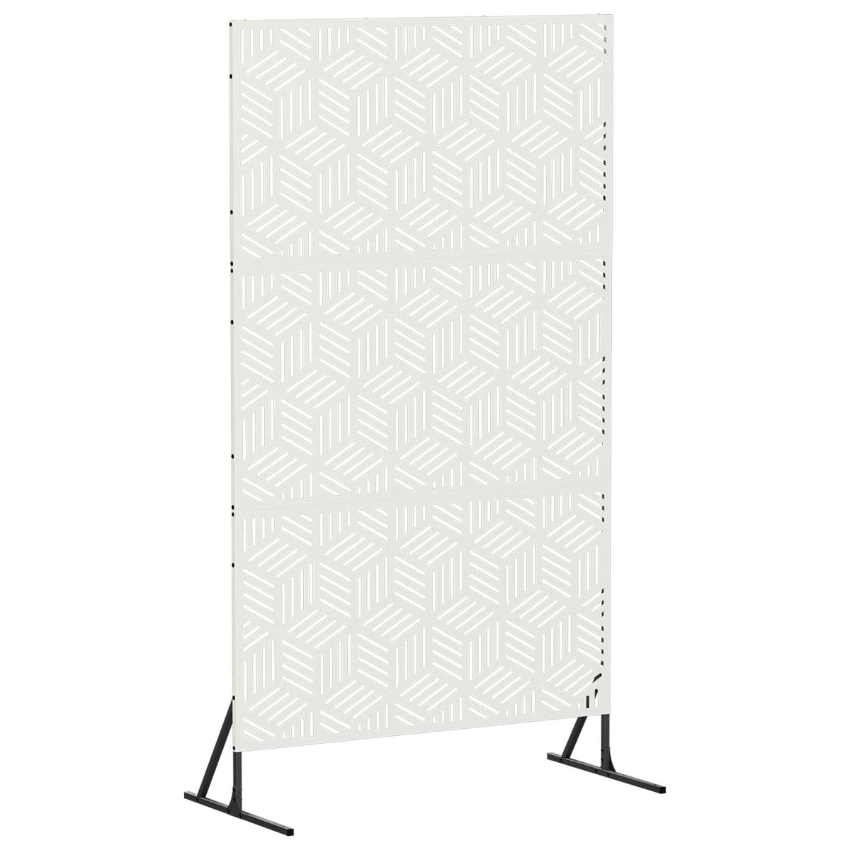 vidaXL Ekran prywatności 100 x 50 x 180 cm Stal Biały