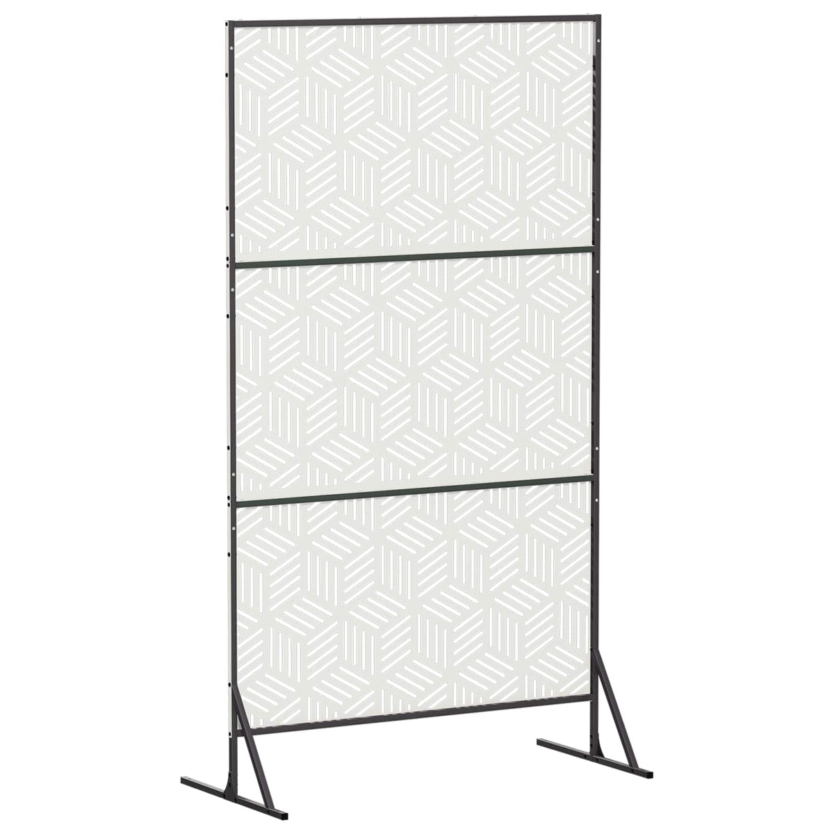 vidaXL Ekran prywatności 100 x 50 x 180 cm Stal Biały