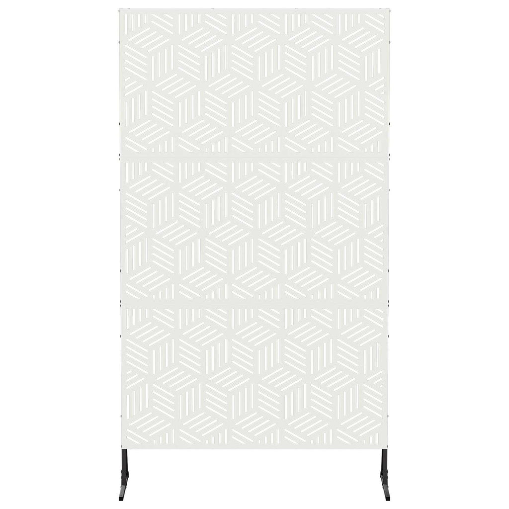 vidaXL Ekran prywatności 100 x 50 x 180 cm Stal Biały