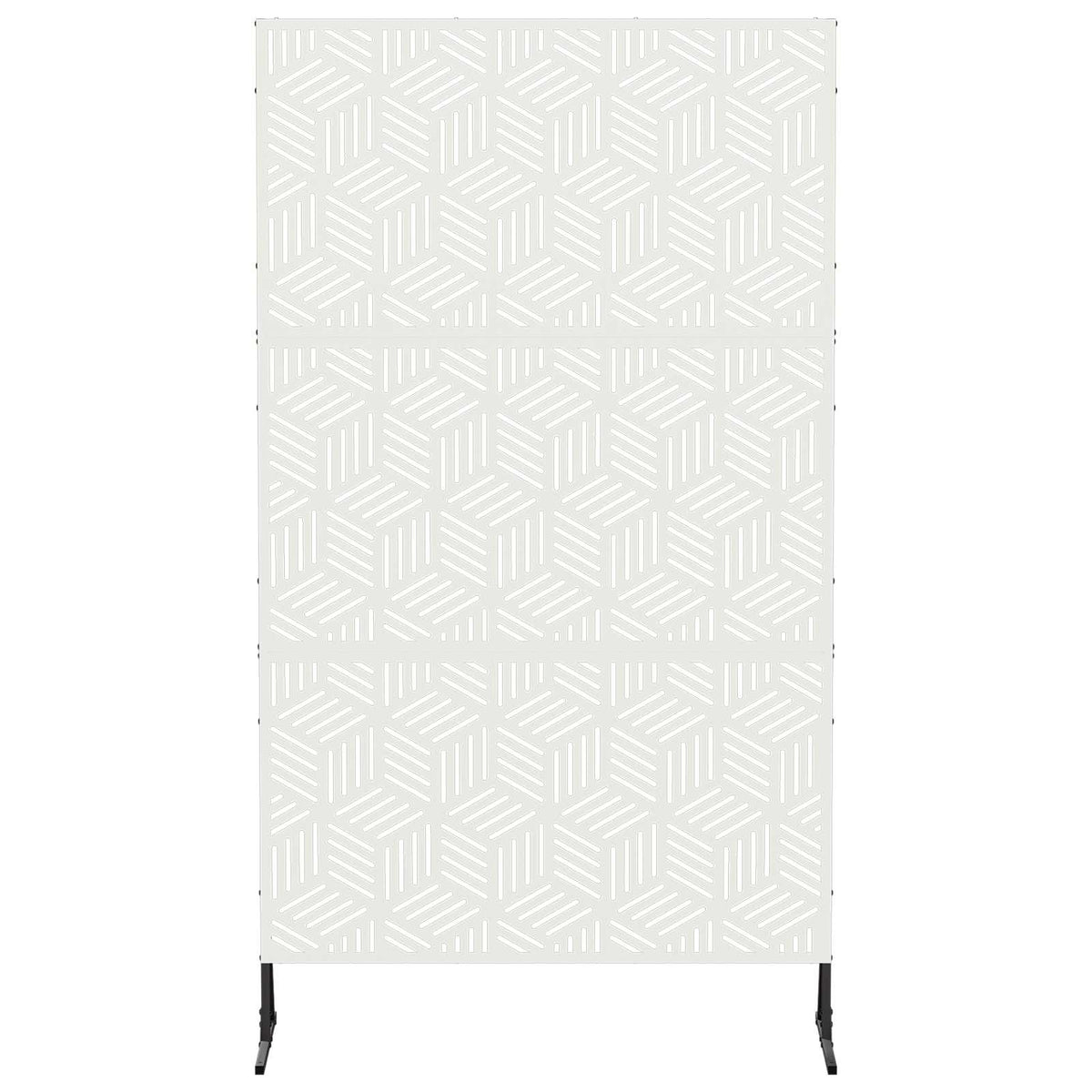 vidaXL Ekran prywatności 100 x 50 x 180 cm Stal Biały
