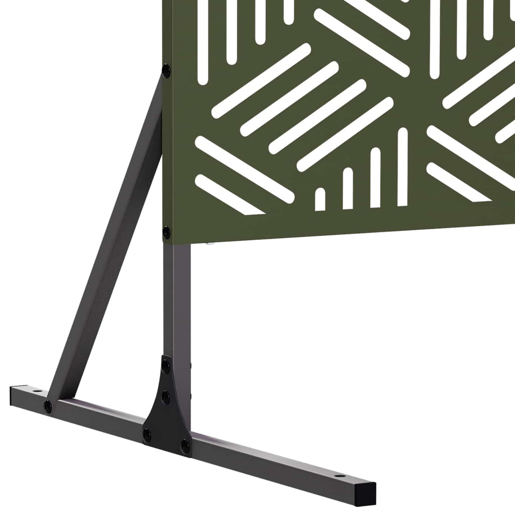 vidaXL Ekran prywatności 100 x 50 x 180 cm Stal Oliwkowy zielony
