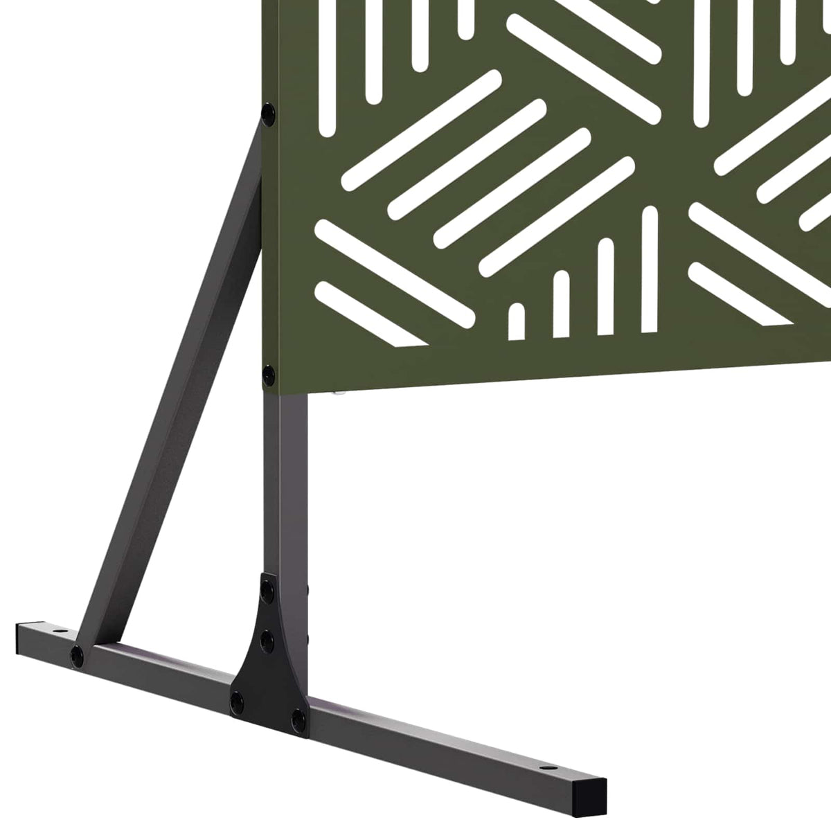 vidaXL Ekran prywatności 100 x 50 x 180 cm Stal Oliwkowy zielony
