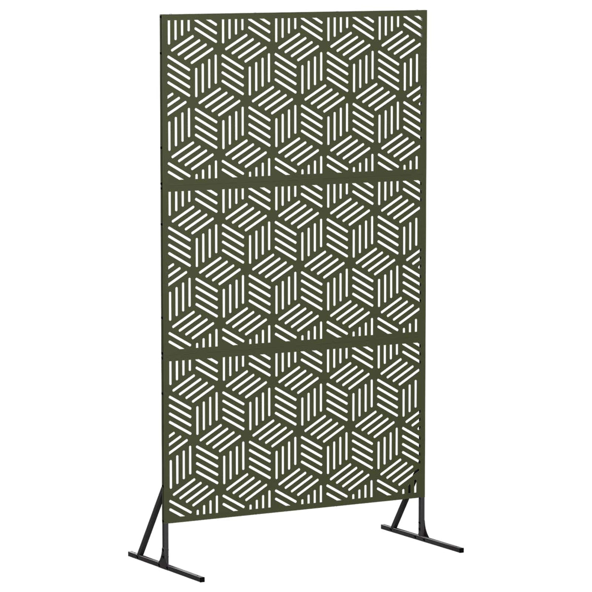 vidaXL Ekran prywatności 100 x 50 x 180 cm Stal Oliwkowy zielony