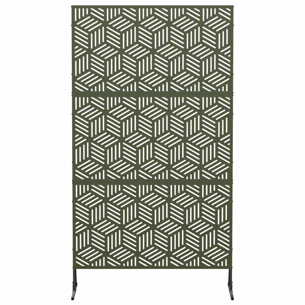 vidaXL Ekran prywatności 100 x 50 x 180 cm Stal Oliwkowy zielony