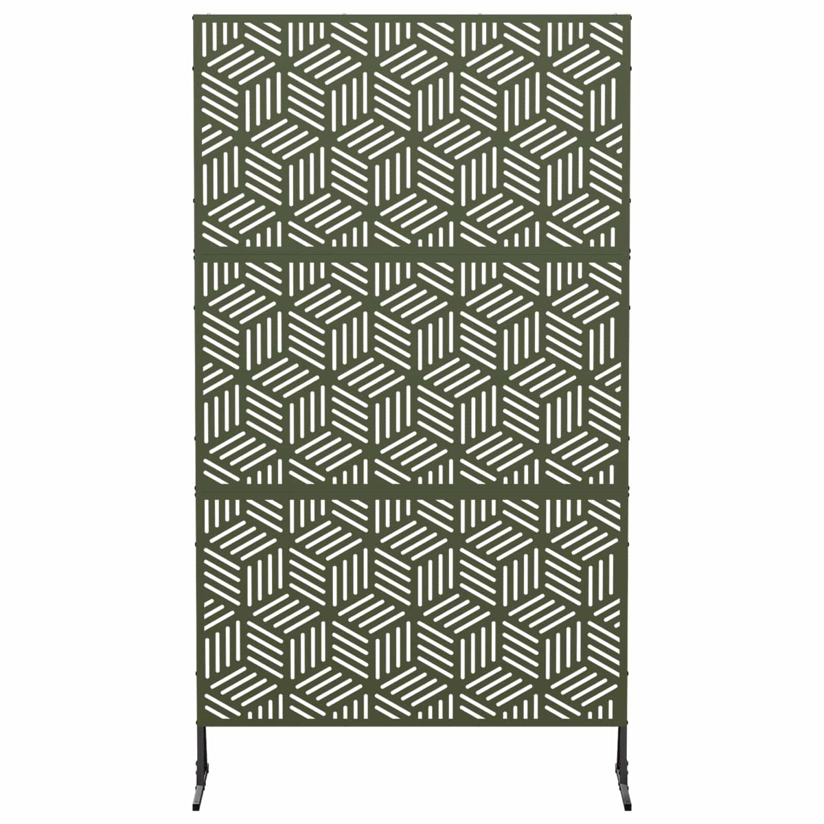 vidaXL Ekran prywatności 100 x 50 x 180 cm Stal Oliwkowy zielony