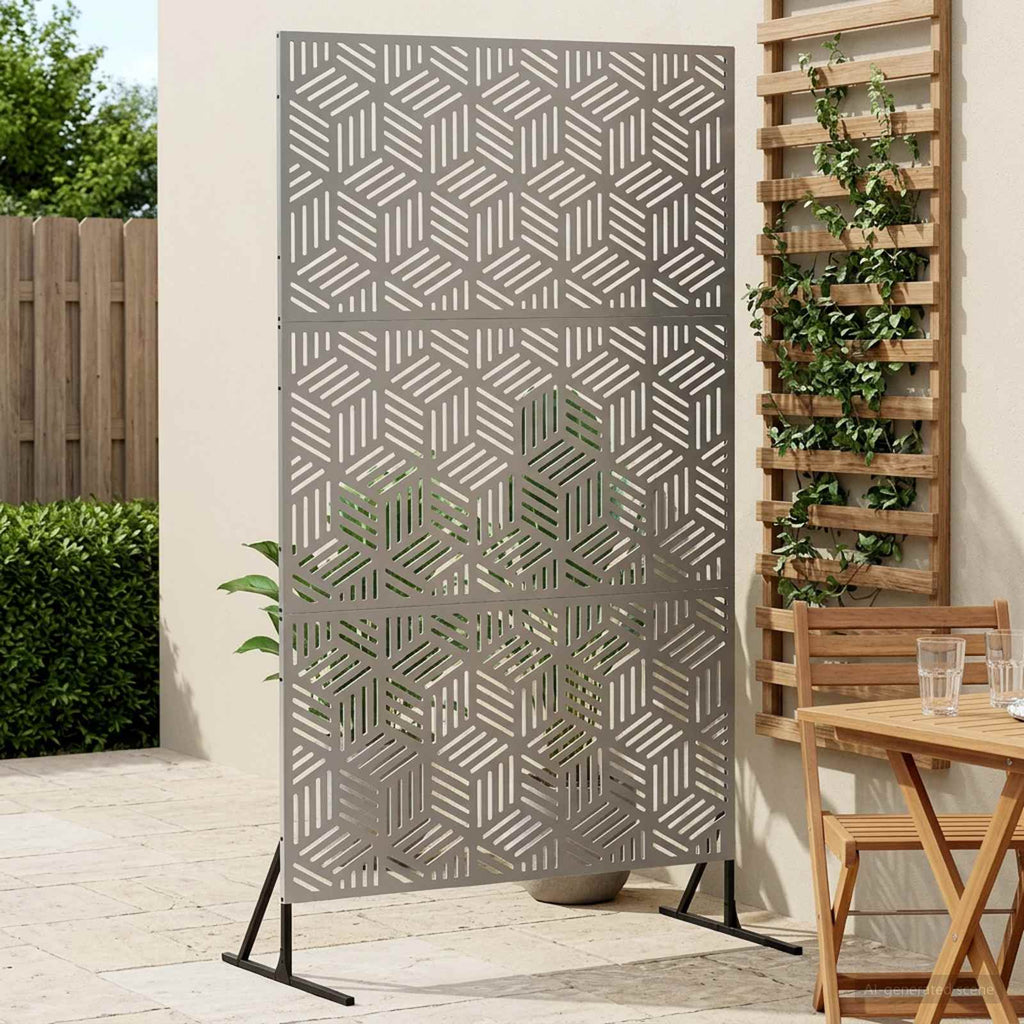 vidaXL Ekran prywatności 100 x 50 x 180 cm Stal ocynkowana srebrny