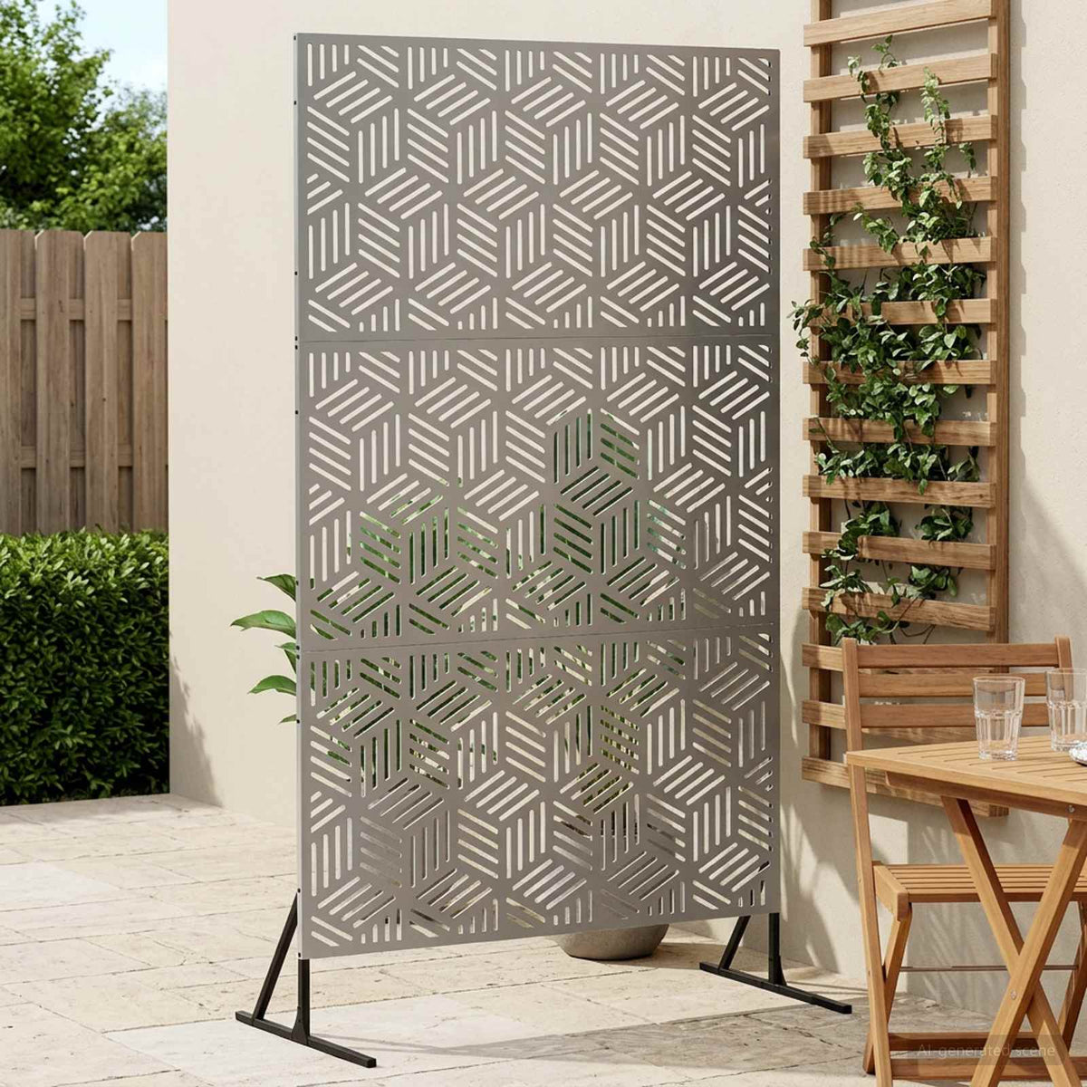 vidaXL Ekran prywatności 100 x 50 x 180 cm Stal ocynkowana srebrny