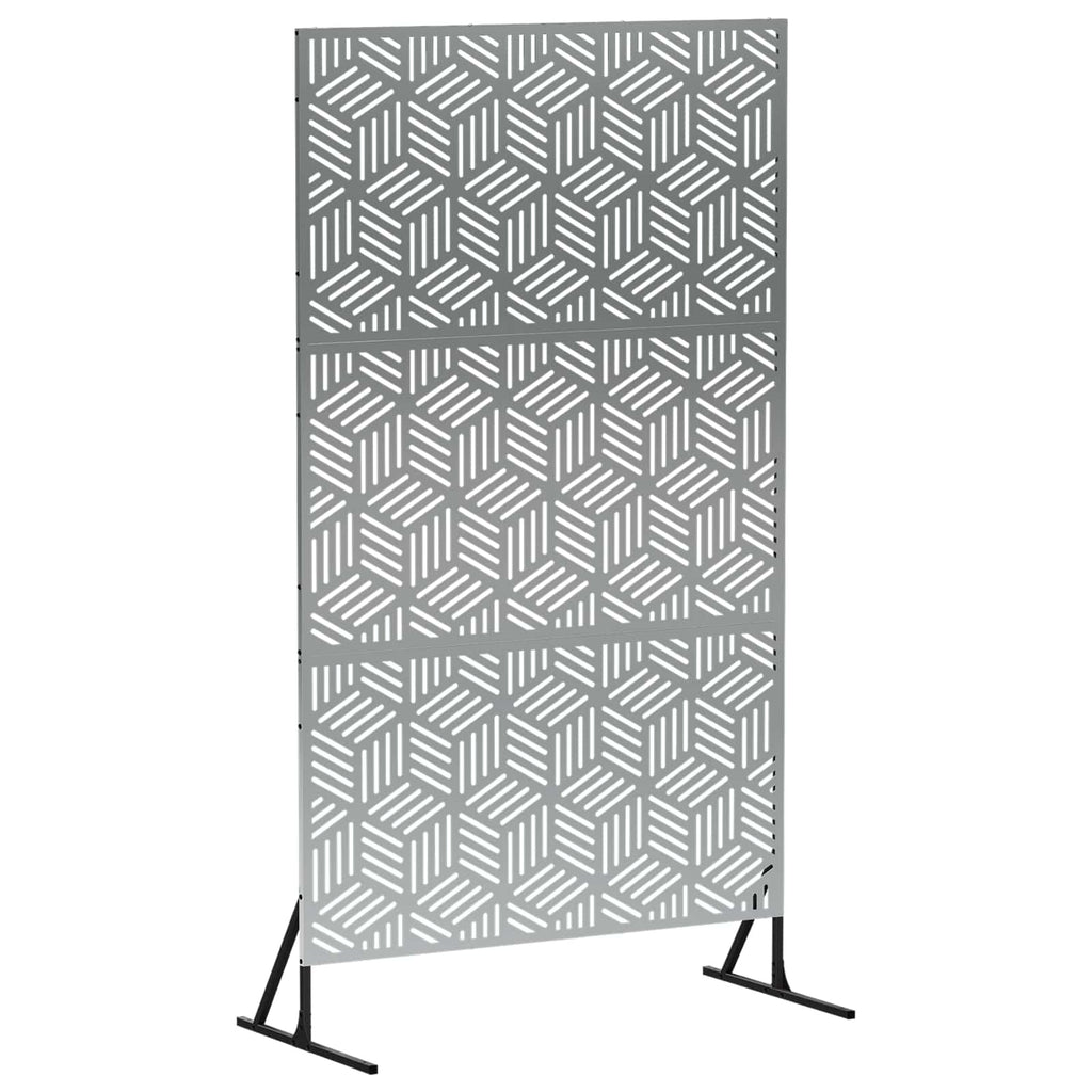 vidaXL Ekran prywatności 100 x 50 x 180 cm Stal ocynkowana srebrny