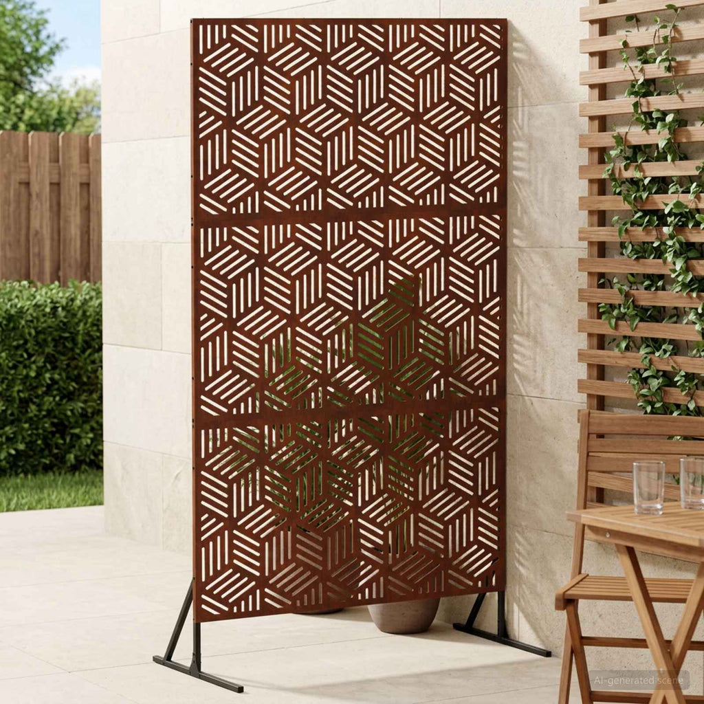 vidaXL Ekran prywatności 100 x 50 x 180 cm Stal kortenowska Rdzawy