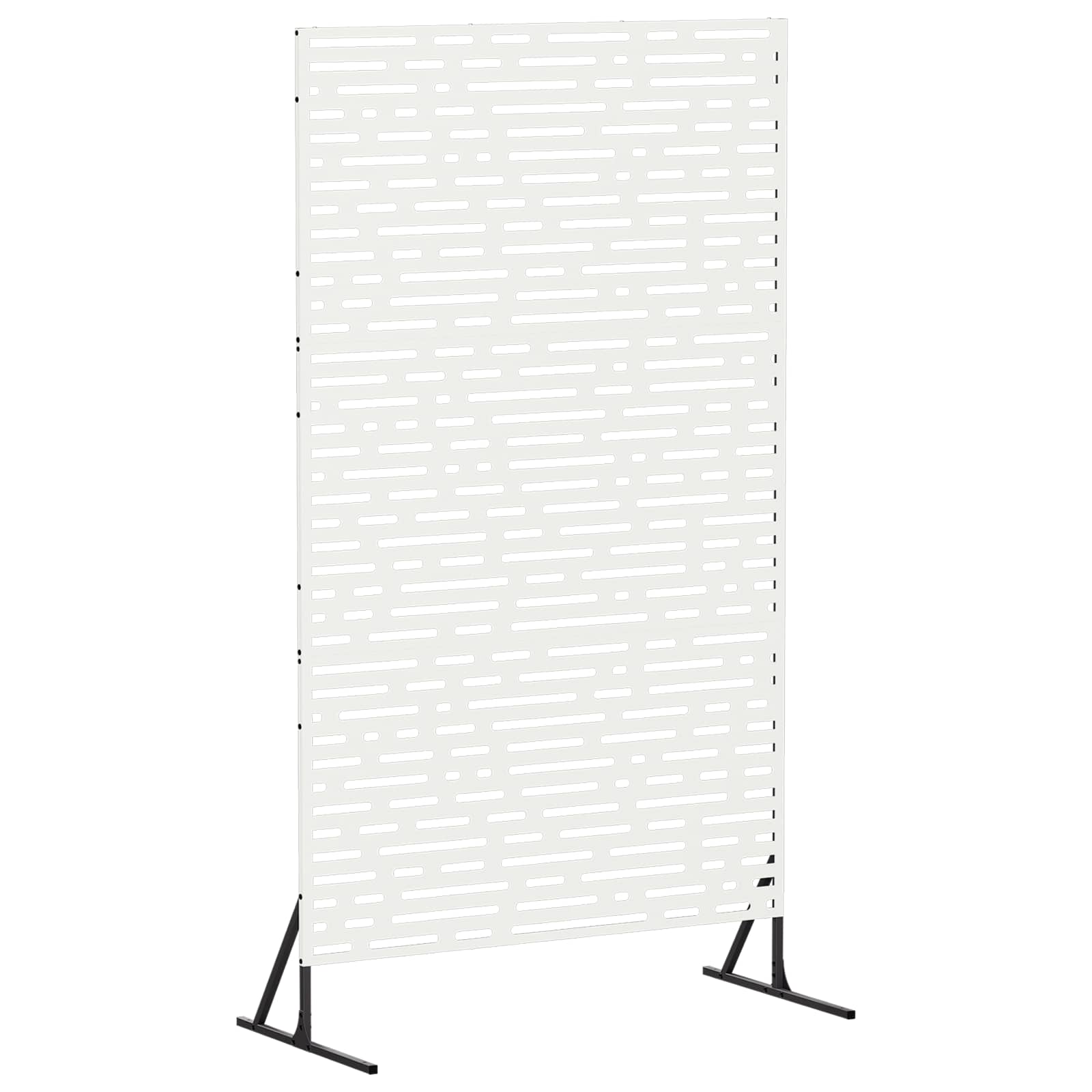 vidaXL Ekran prywatności 100 x 50 x 180 cm Stal Biały