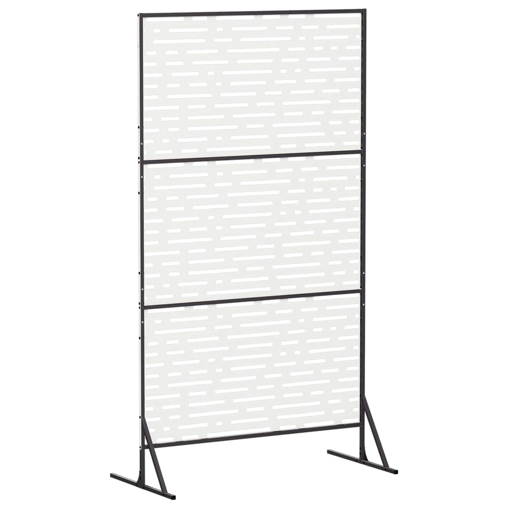 vidaXL Ekran prywatności 100 x 50 x 180 cm Stal Biały