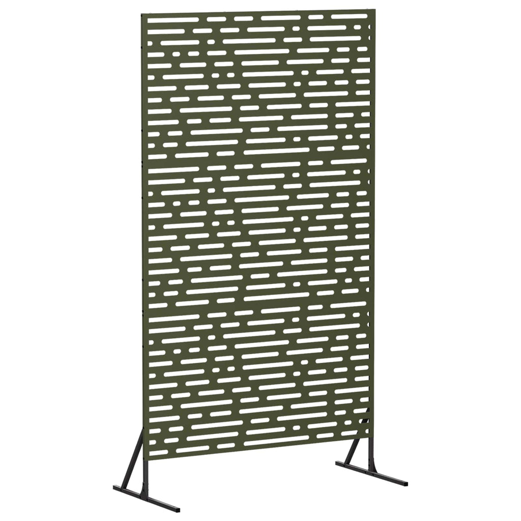 vidaXL Ekran prywatności 100 x 50 x 180 cm Stal Oliwkowy zielony