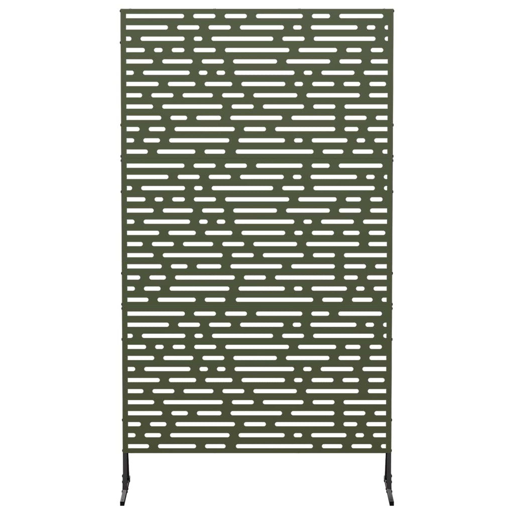vidaXL Ekran prywatności 100 x 50 x 180 cm Stal Oliwkowy zielony