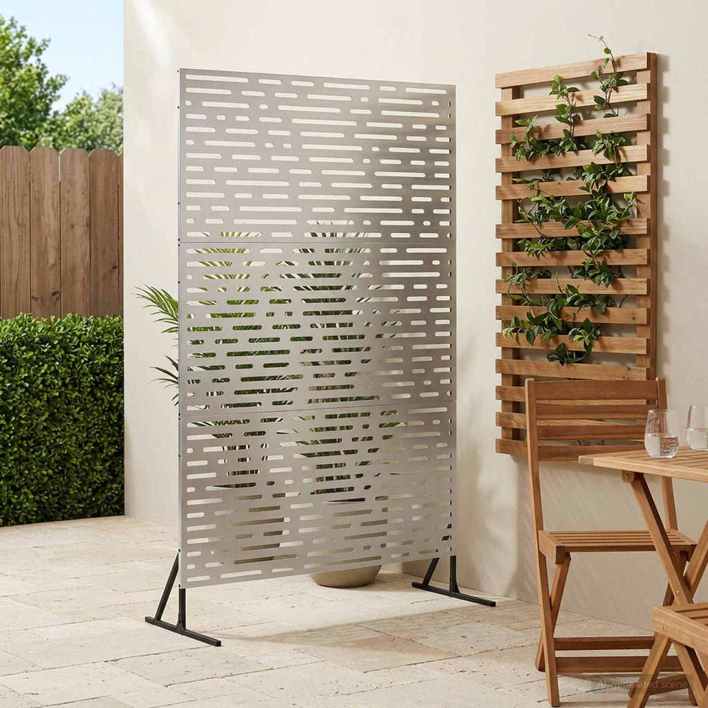 vidaXL Ekran prywatności 100 x 50 x 180 cm Stal nierdzewna srebrny