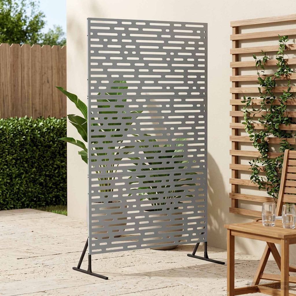vidaXL Ekran prywatności 100 x 50 x 180 cm Stal ocynkowana srebrny