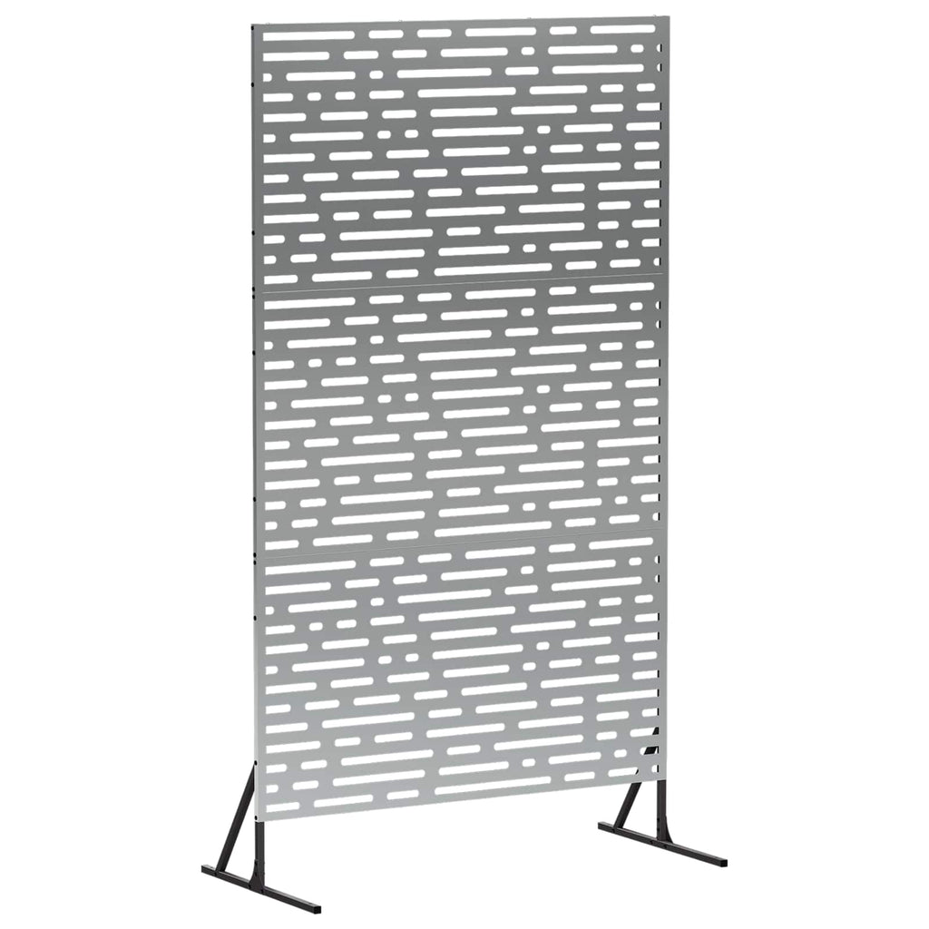 vidaXL Ekran prywatności 100 x 50 x 180 cm Stal ocynkowana srebrny