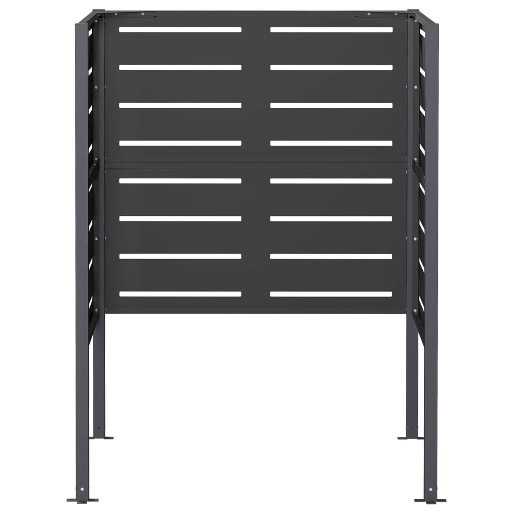 vidaXL Ekran na kosz na śmieci 85 x 85 x 113 cm Stal Czarny