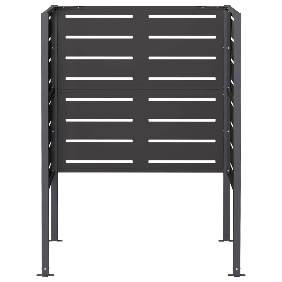 vidaXL Ekran na kosz na śmieci 85 x 85 x 113 cm Stal Czarny