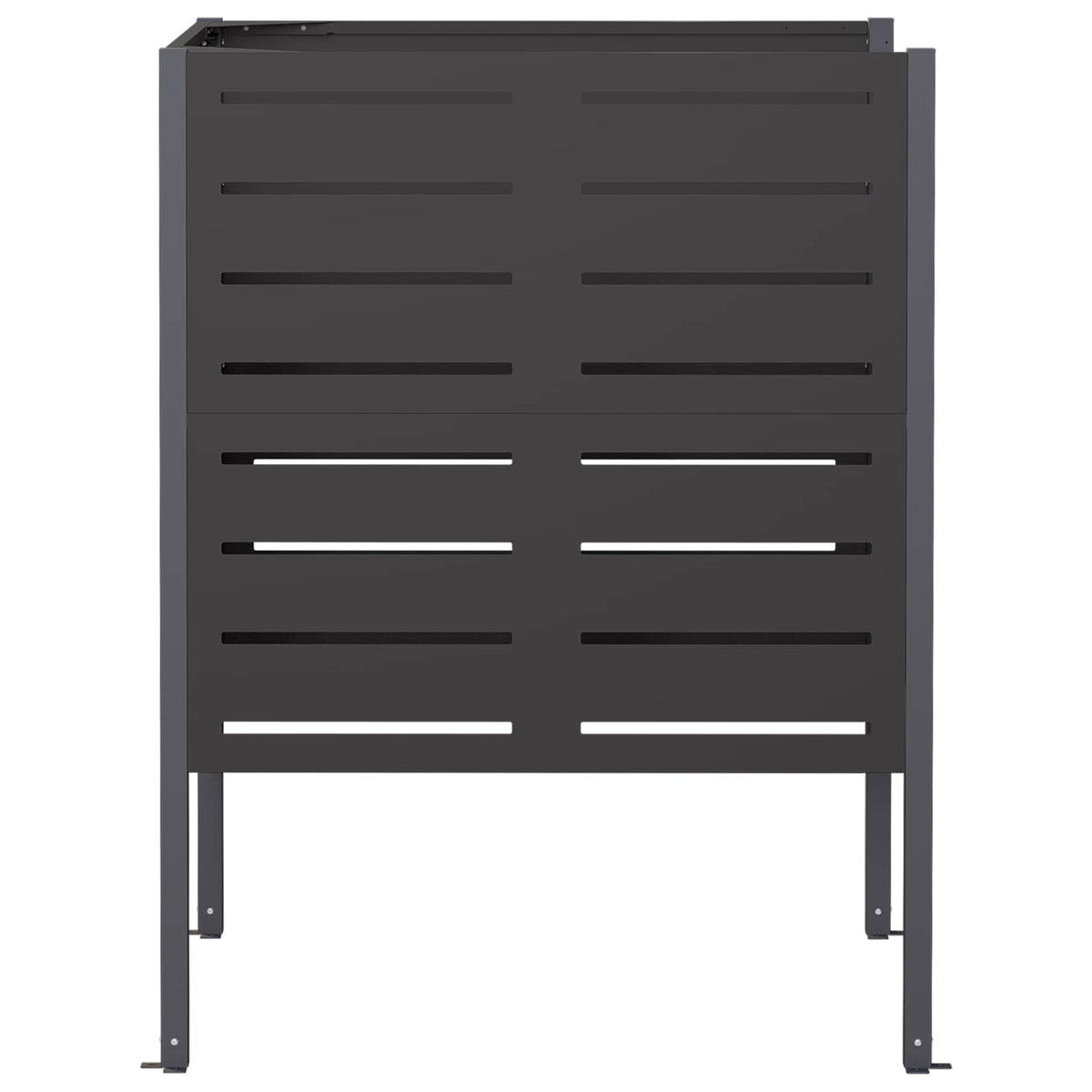 vidaXL Ekran na kosz na śmieci 85 x 85 x 113 cm Stal Czarny