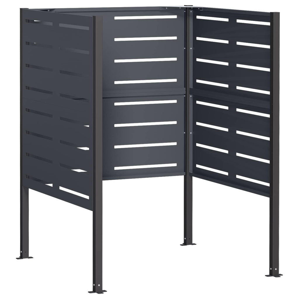 vidaXL Ekran na kosz na śmieci 85 x 85 x 113 cm Stal antracytowy