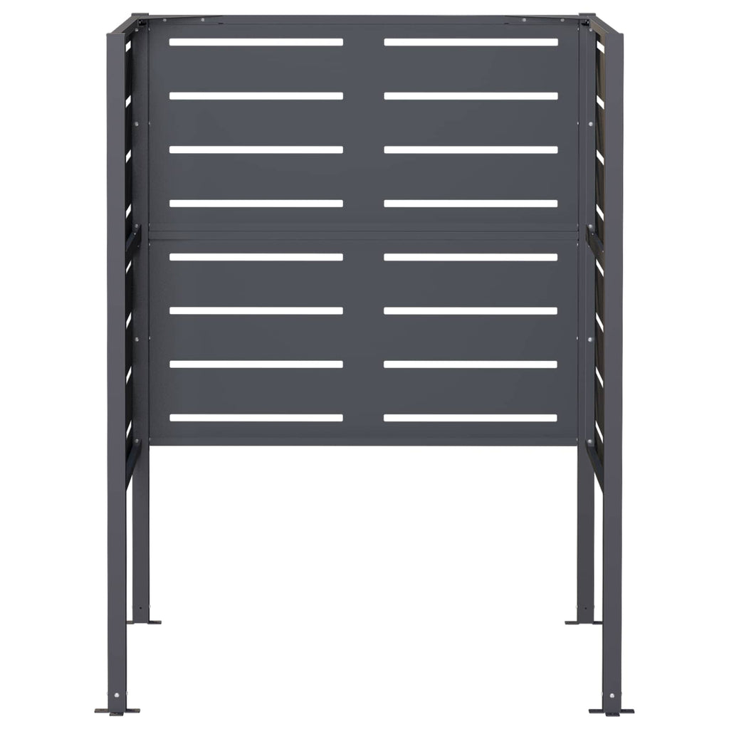 vidaXL Ekran na kosz na śmieci 85 x 85 x 113 cm Stal antracytowy