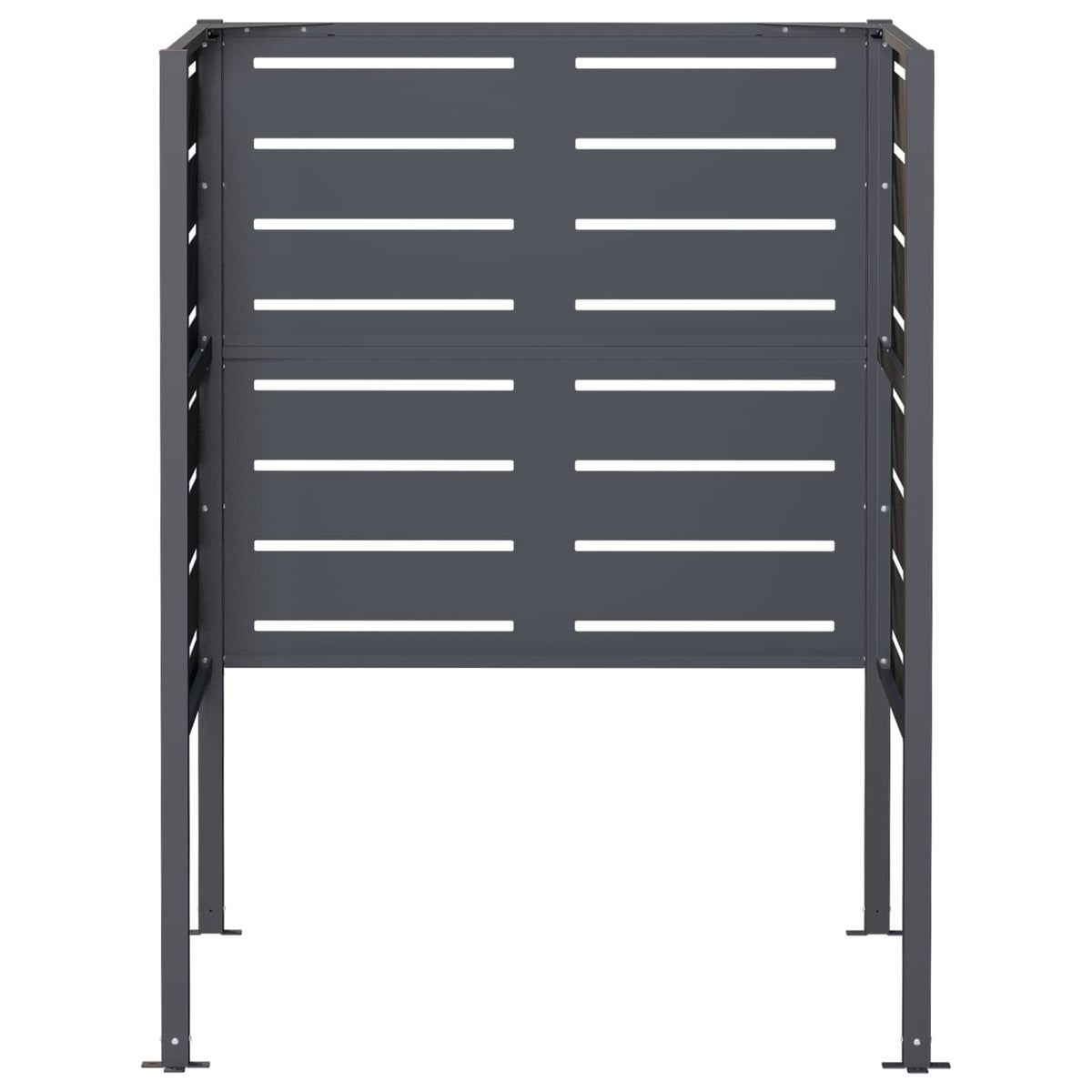 vidaXL Ekran na kosz na śmieci 85 x 85 x 113 cm Stal antracytowy