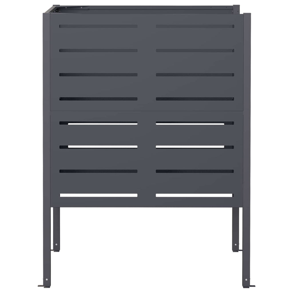 vidaXL Ekran na kosz na śmieci 85 x 85 x 113 cm Stal antracytowy
