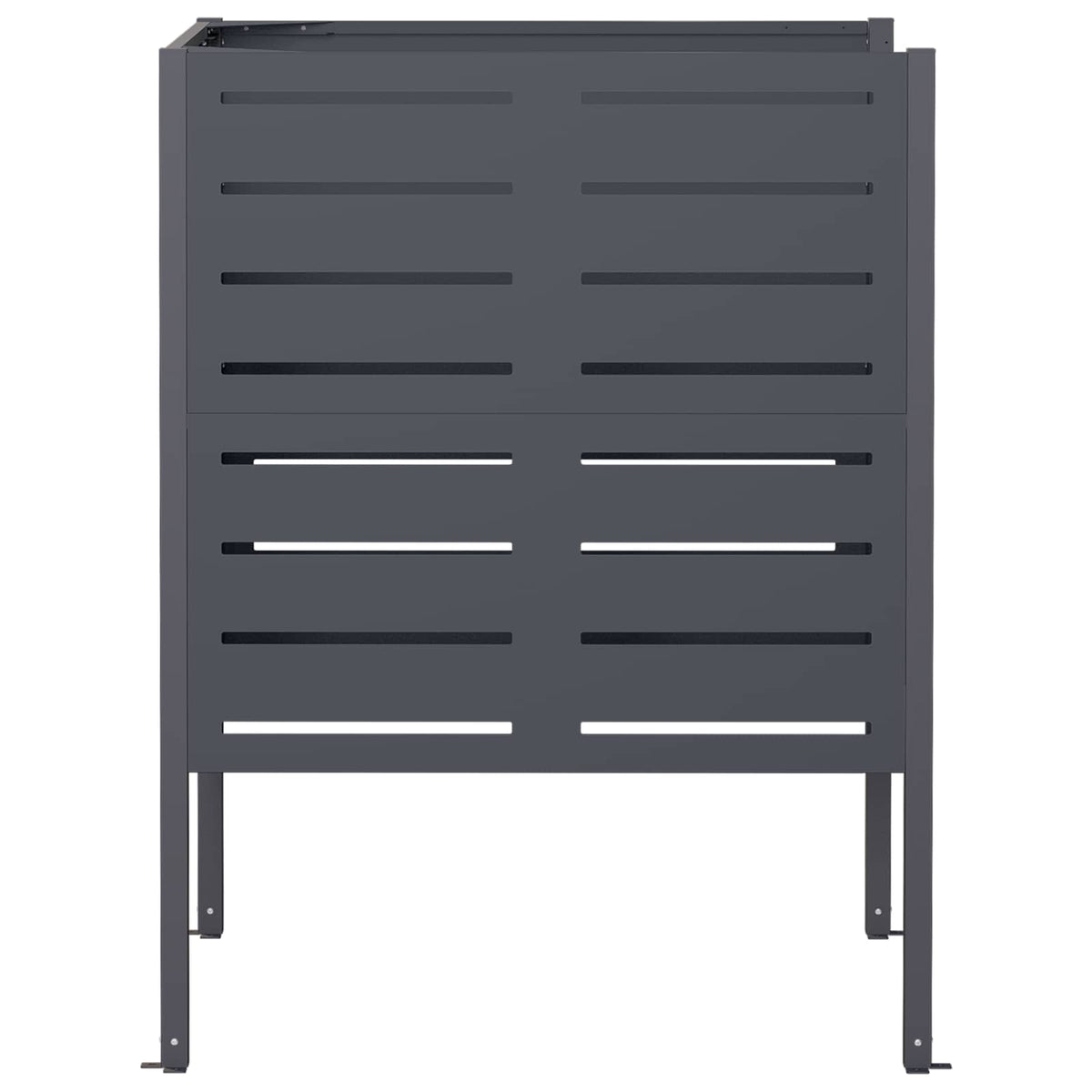 vidaXL Ekran na kosz na śmieci 85 x 85 x 113 cm Stal antracytowy