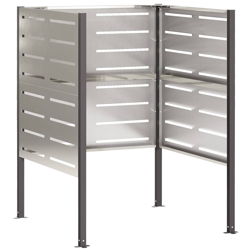 vidaXL Ekran na kosz na śmieci 85 x 85 x 113 cm Stal nierdzewna